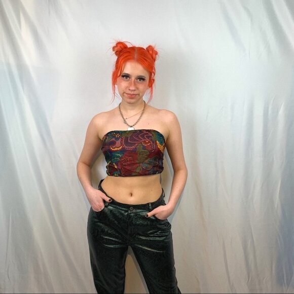 Guess Green Snakeskin Vintage 90's Pants Size 30 - Picture 2 of 11